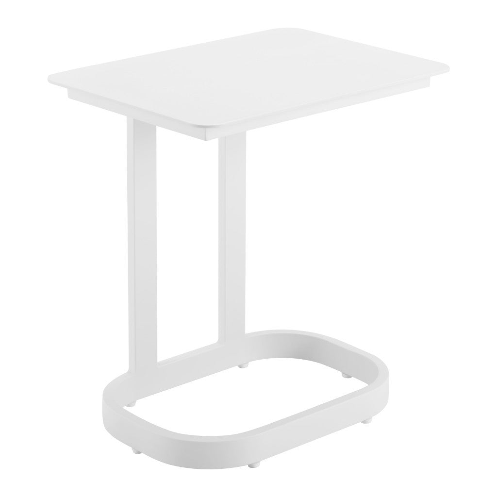 24" White Aluminum Pedestal End Table - GreatEagleInc