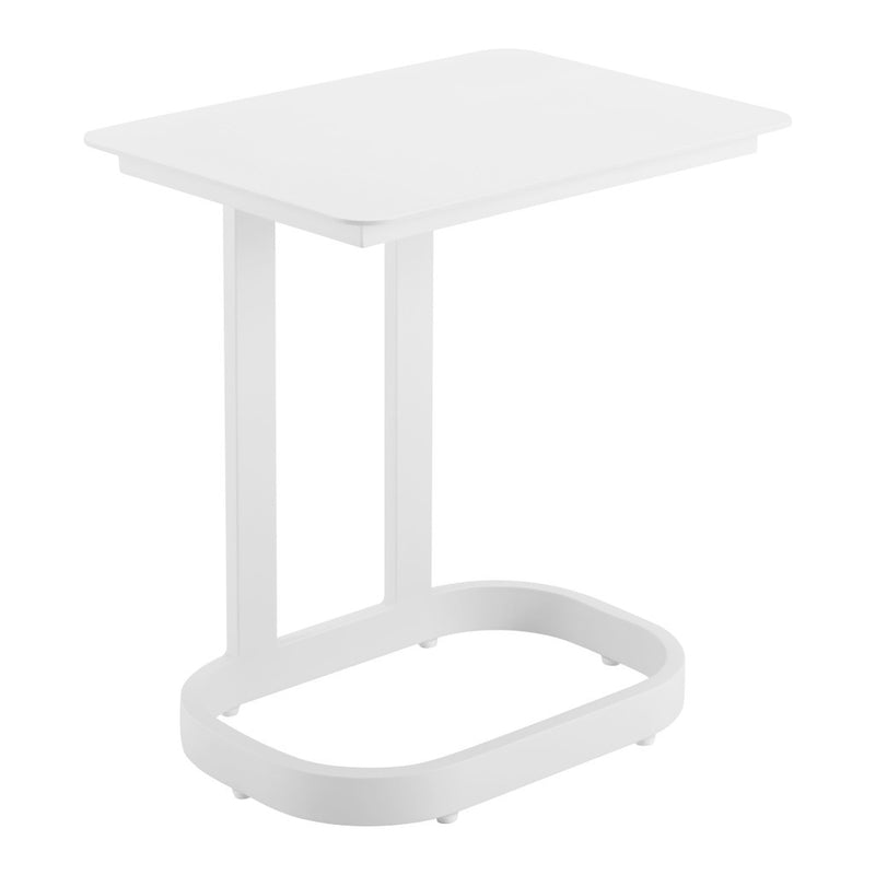 24" White Aluminum Pedestal End Table - GreatEagleInc