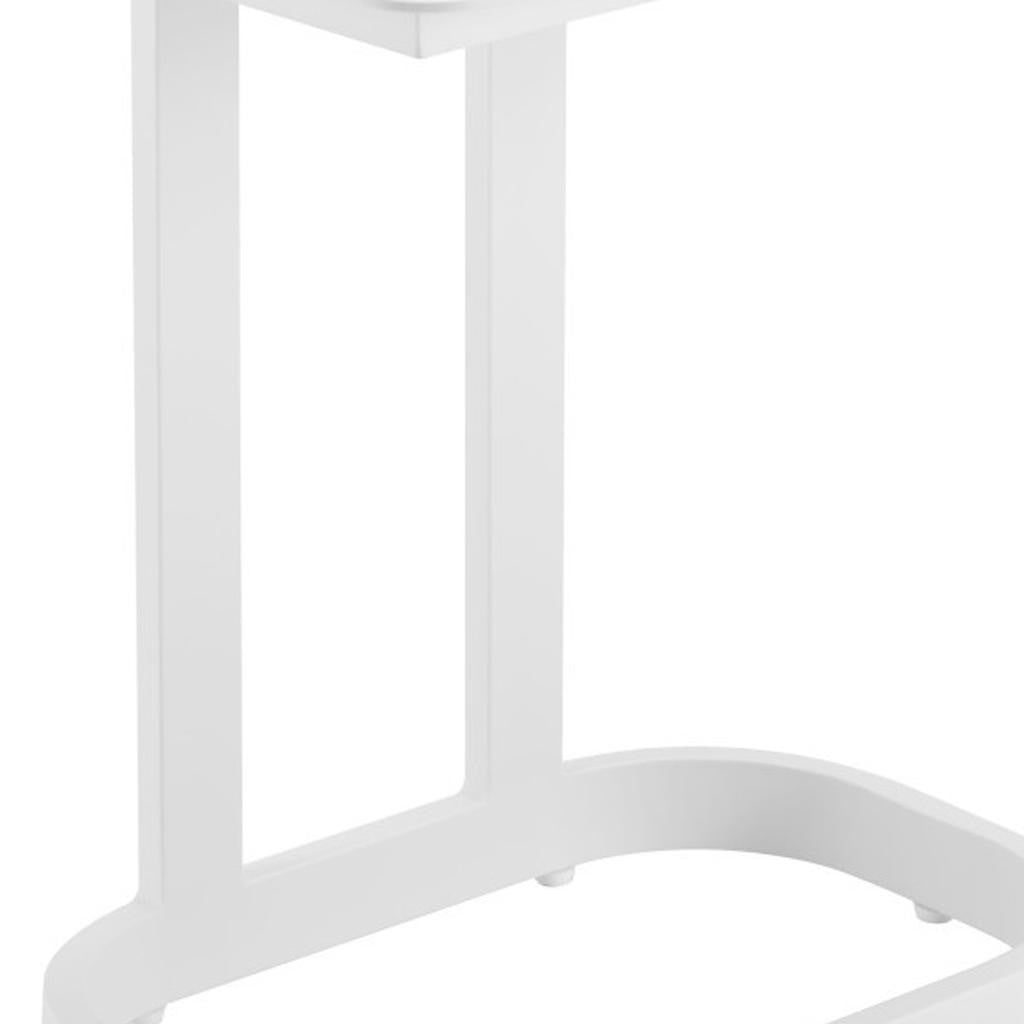 24" White Aluminum Pedestal End Table - GreatEagleInc
