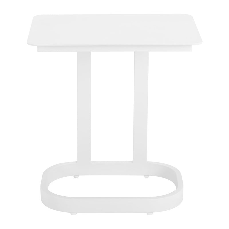 24" White Aluminum Pedestal End Table - GreatEagleInc