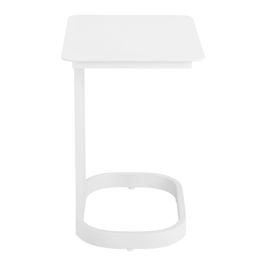 24" White Aluminum Pedestal End Table - GreatEagleInc