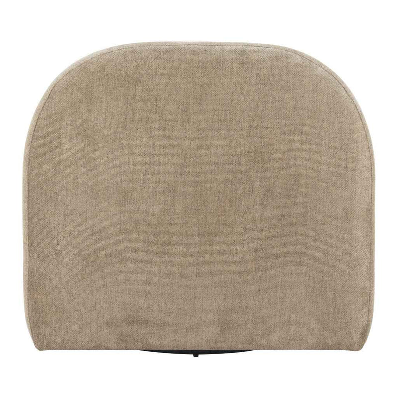 32" Brown Upholstered Swivel Side Chair