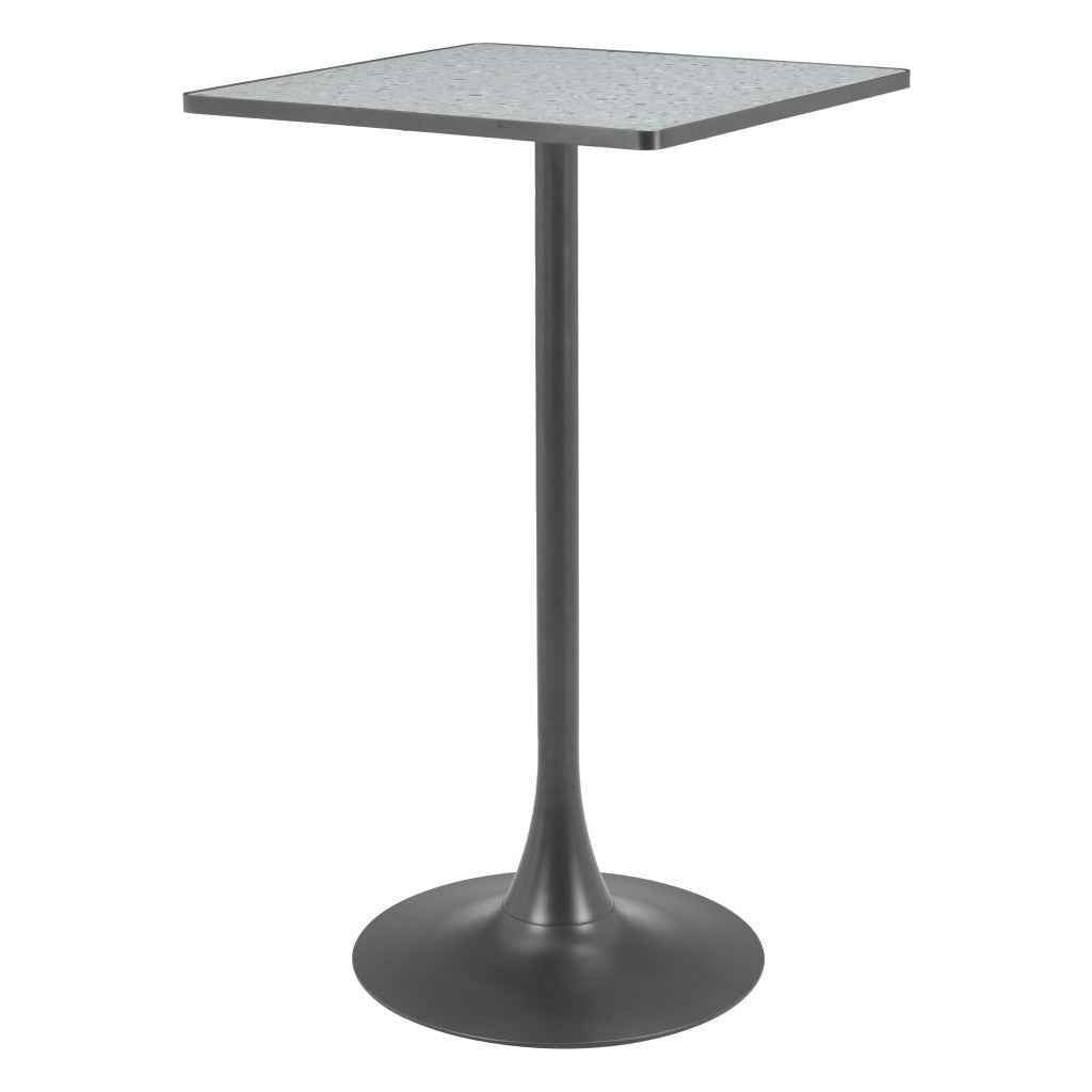 24" Gray Wood Square Bar Table