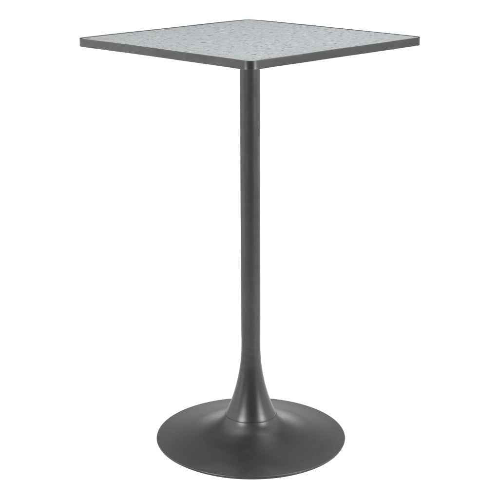 24" Gray Wood Square Bar Table