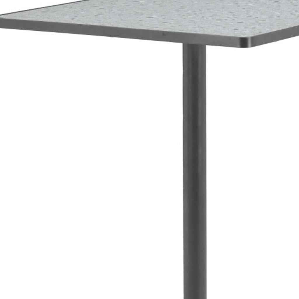 24" Gray Wood Square Bar Table