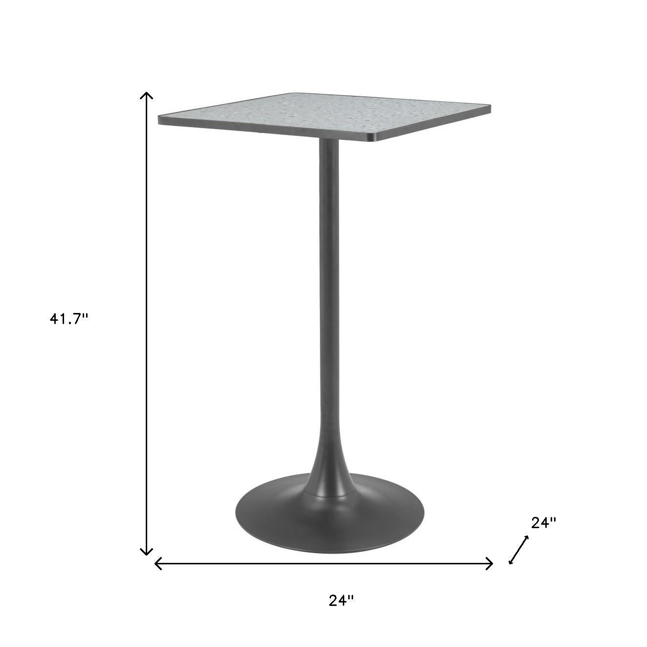 24" Gray Wood Square Bar Table - GreatEagleInc