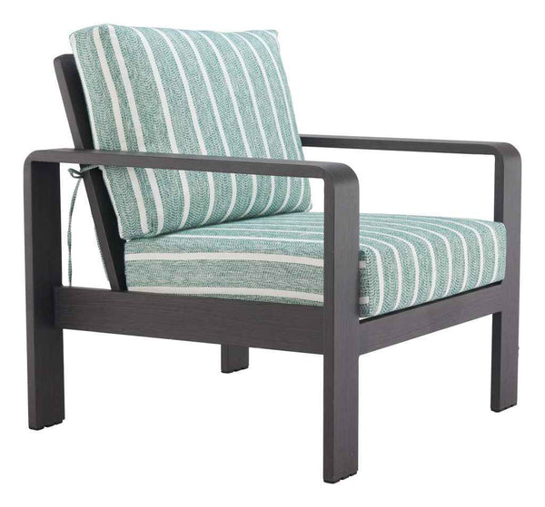 33" Green Upholstered Arm Chair