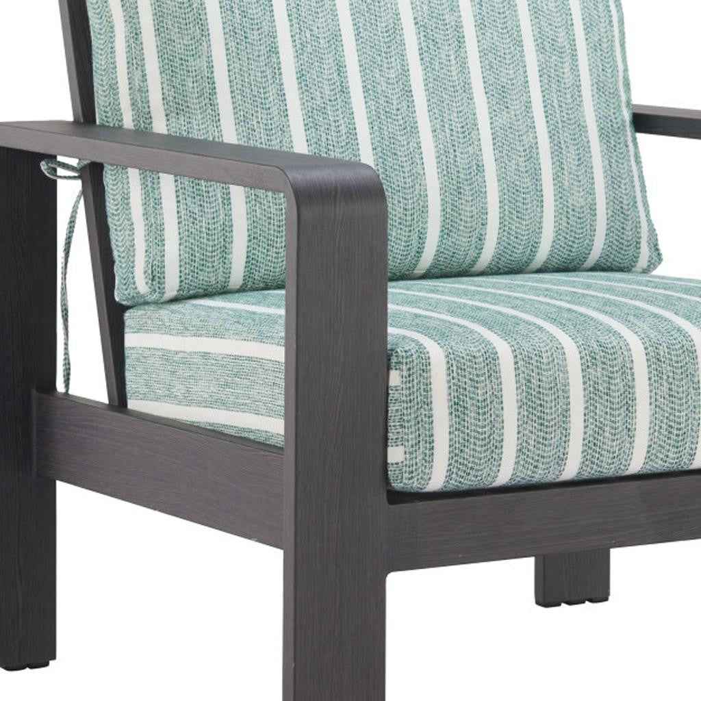 33" Green Upholstered Arm Chair