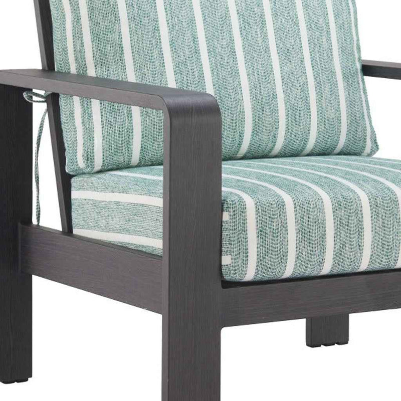 33" Green Upholstered Arm Chair