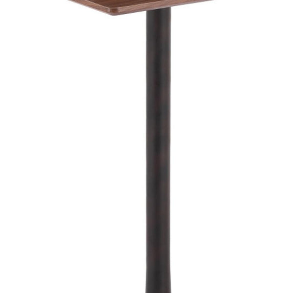 24" Brown Wood Square Bar Table - GreatEagleInc
