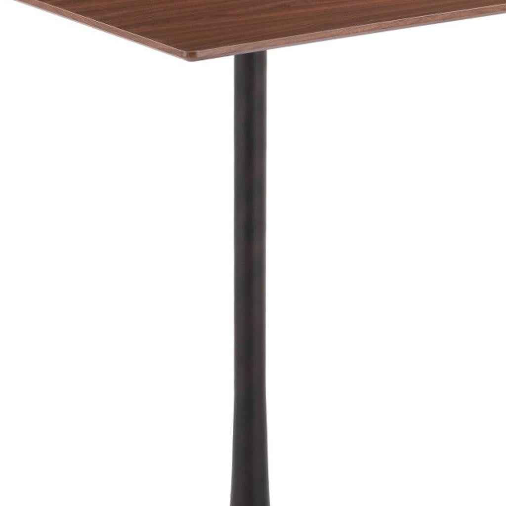 24" Brown Wood Square Bar Table