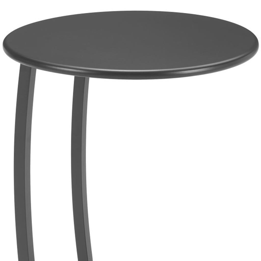 24" Black Aluminum Round Pedestal End Table - GreatEagleInc