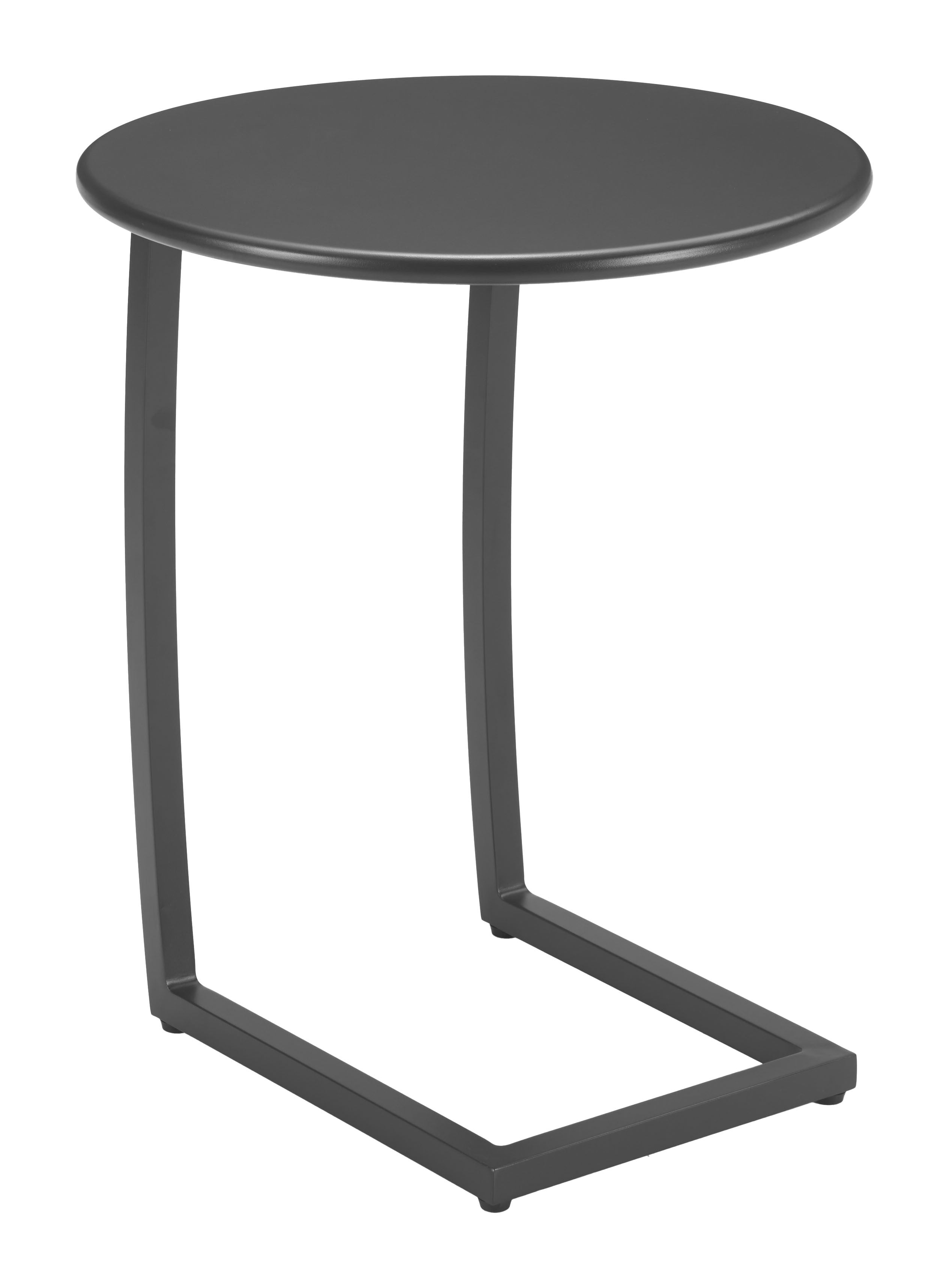24" Black Aluminum Round Pedestal End Table - GreatEagleInc