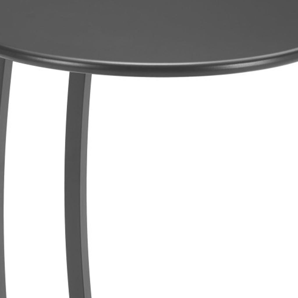 24" Black Aluminum Round Pedestal End Table - GreatEagleInc