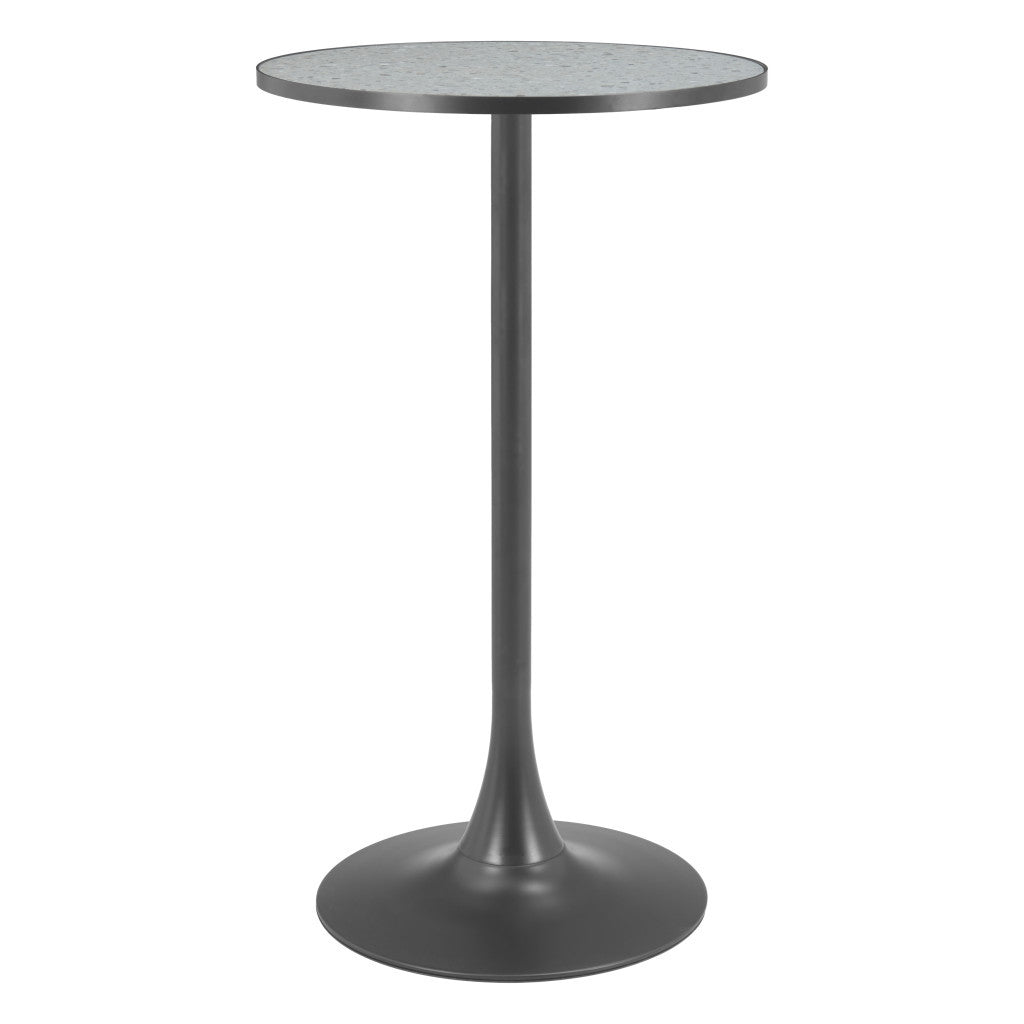 24" Gray Wood Rounded Bar Table - GreatEagleInc