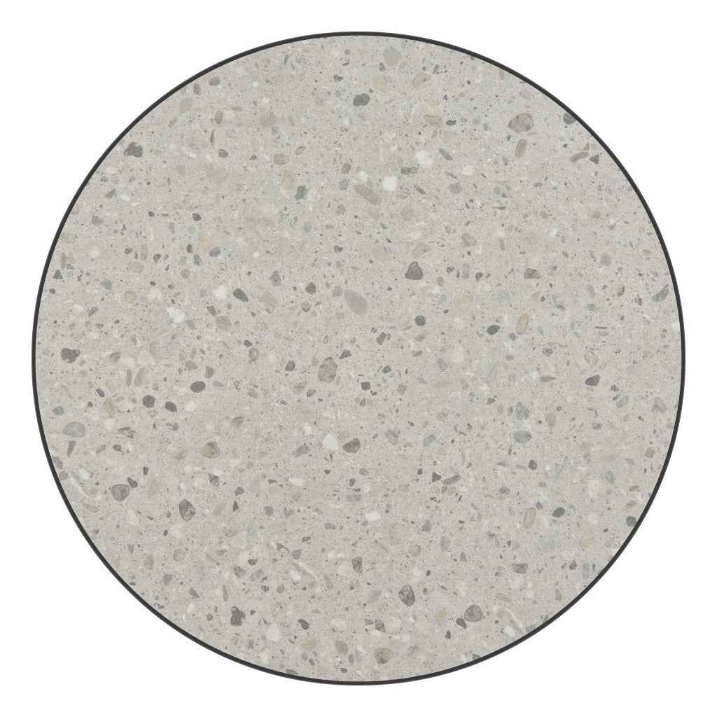 24" Gray Wood Rounded Bar Table