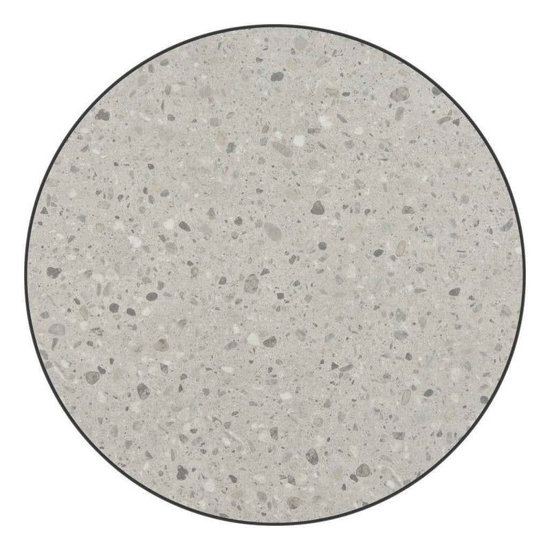 24" Gray Wood Rounded Bar Table