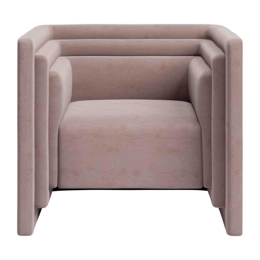 35" Taupe Upholstered Arm Chair