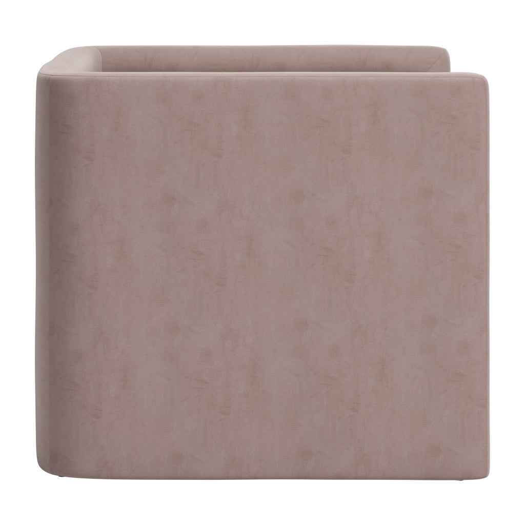 35" Taupe Upholstered Arm Chair