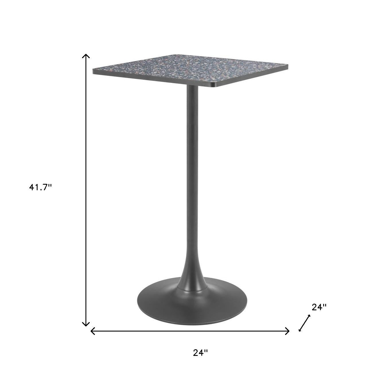 24" Black Wood Square Bar Table - GreatEagleInc