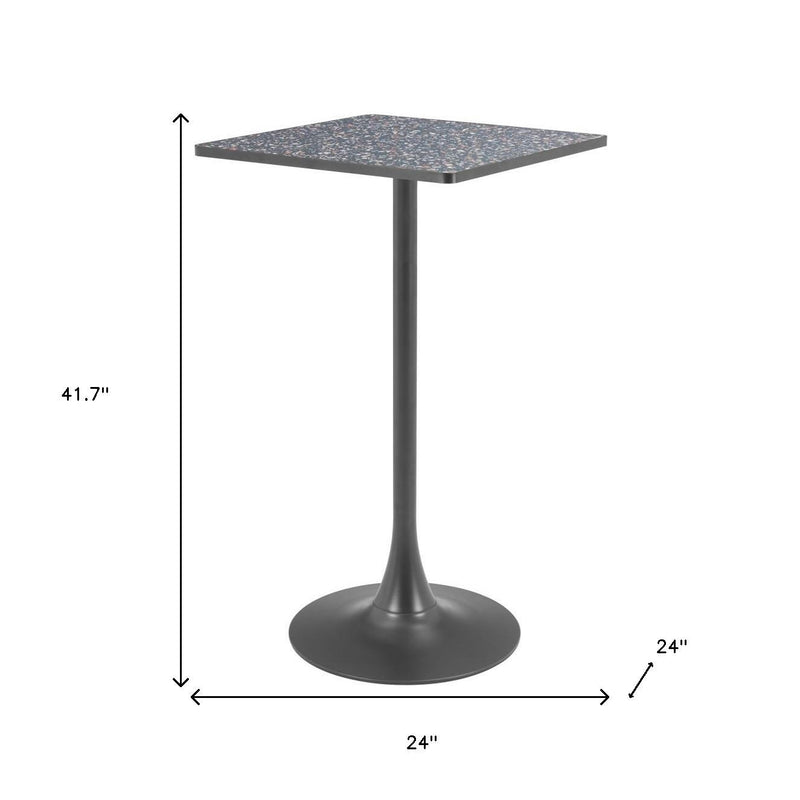 24" Black Wood Square Bar Table - GreatEagleInc