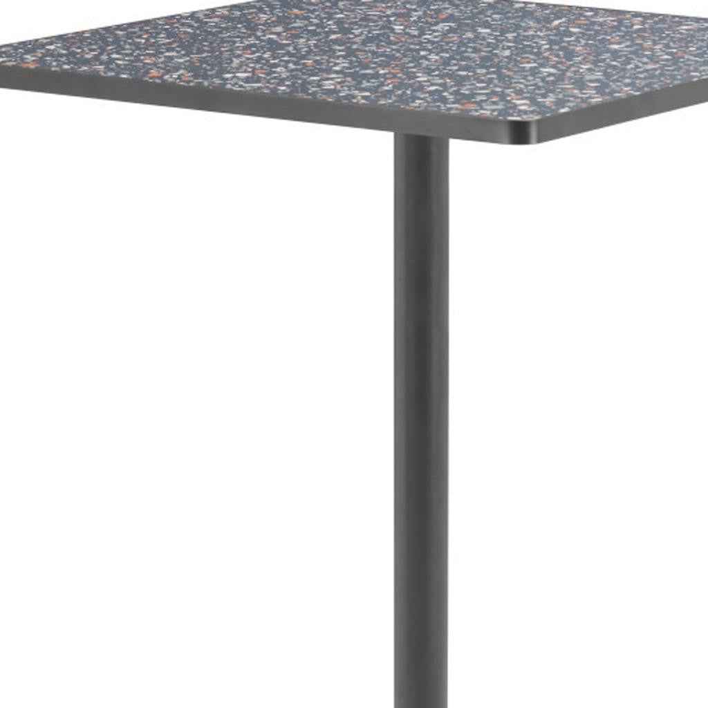 24" Black Wood Square Bar Table