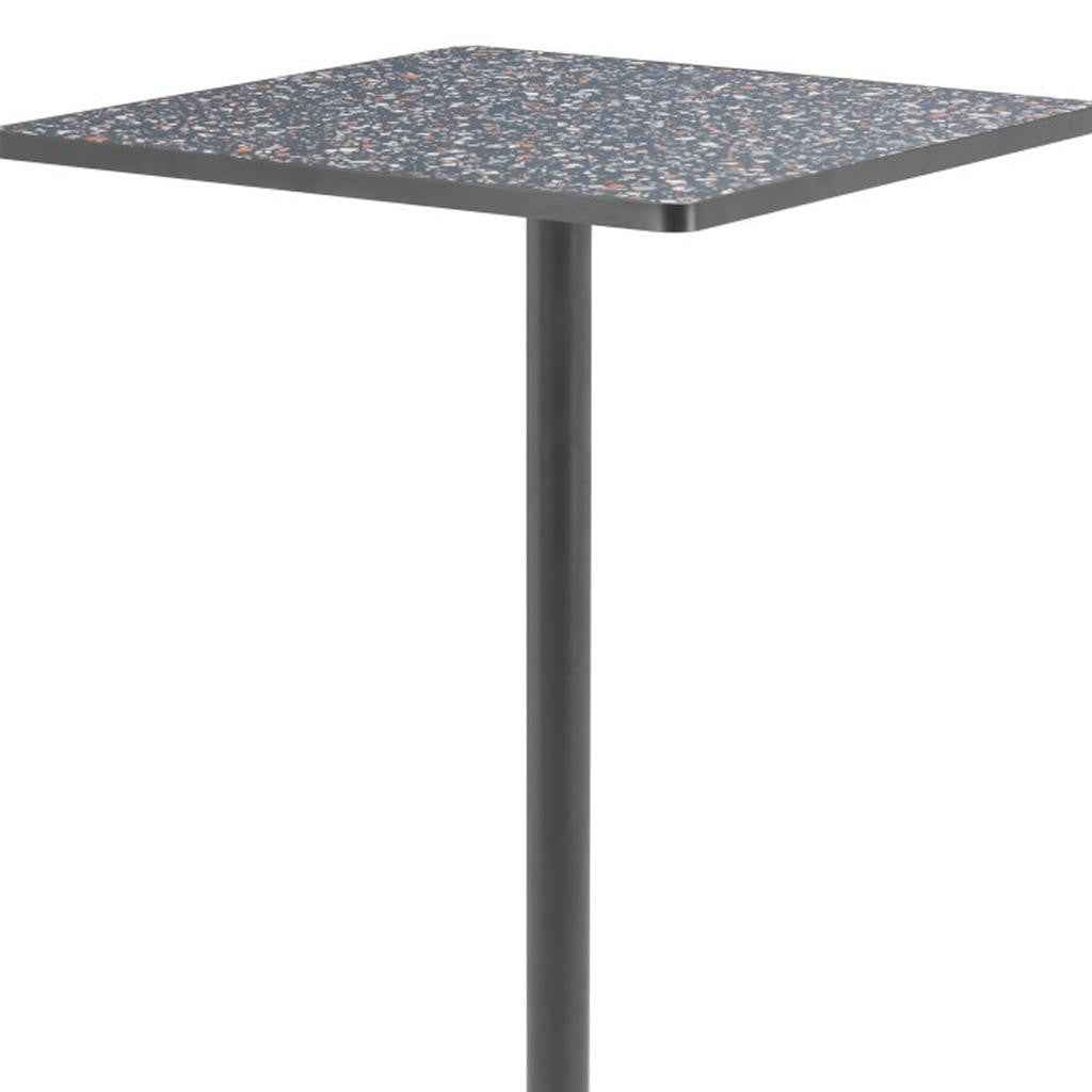 24" Black Wood Square Bar Table