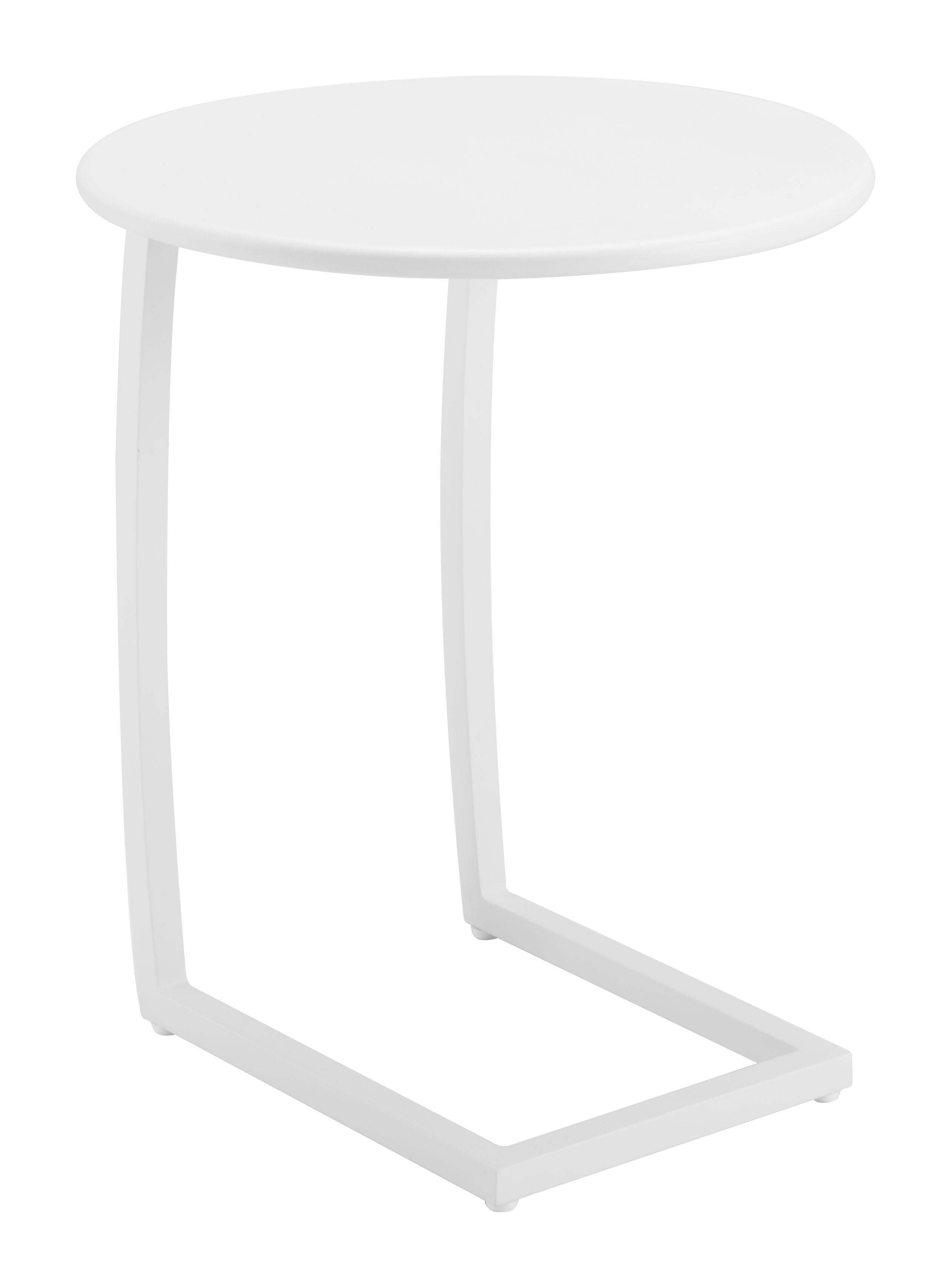 24" White Aluminum Round Pedestal End Table - GreatEagleInc