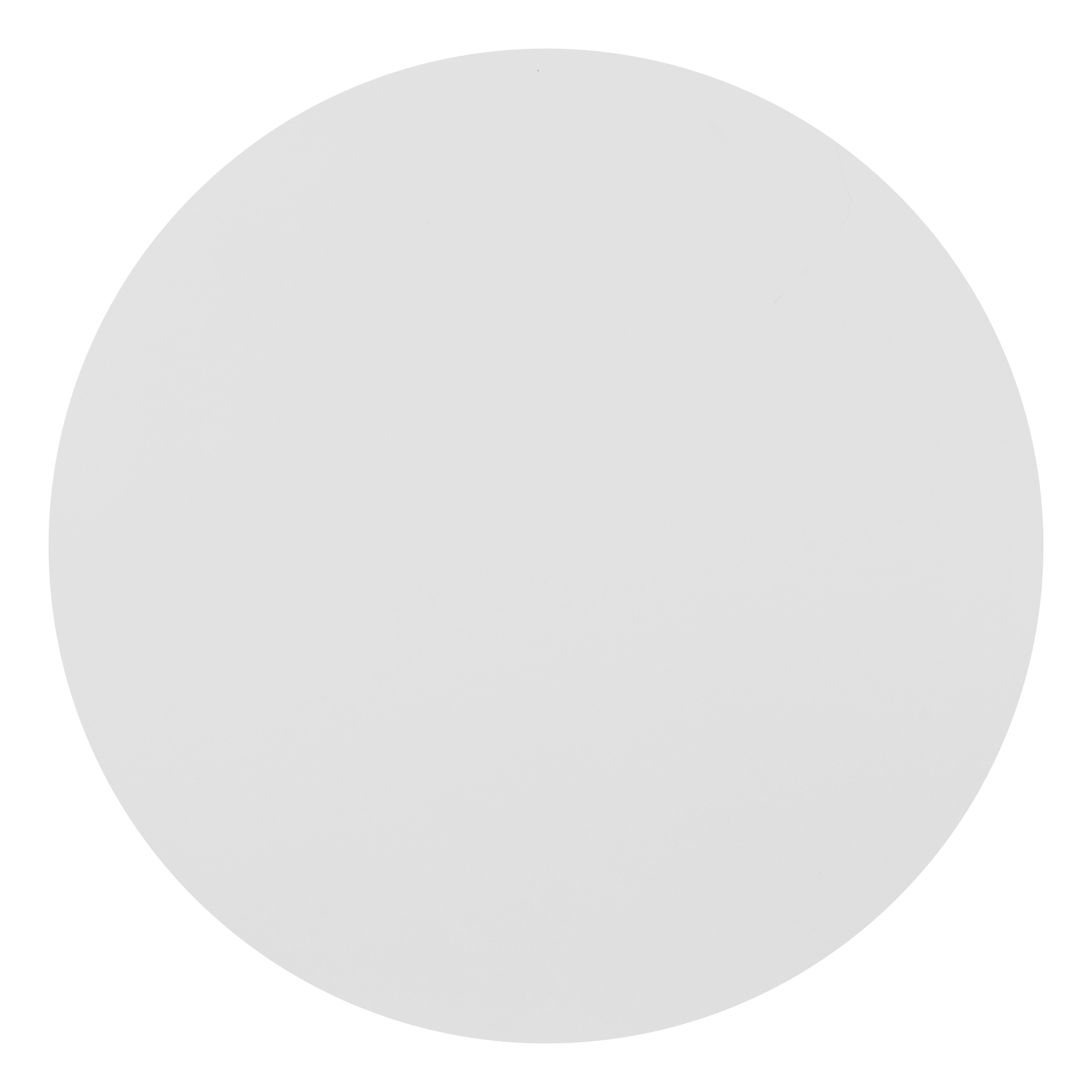 24" White Aluminum Round Pedestal End Table - GreatEagleInc