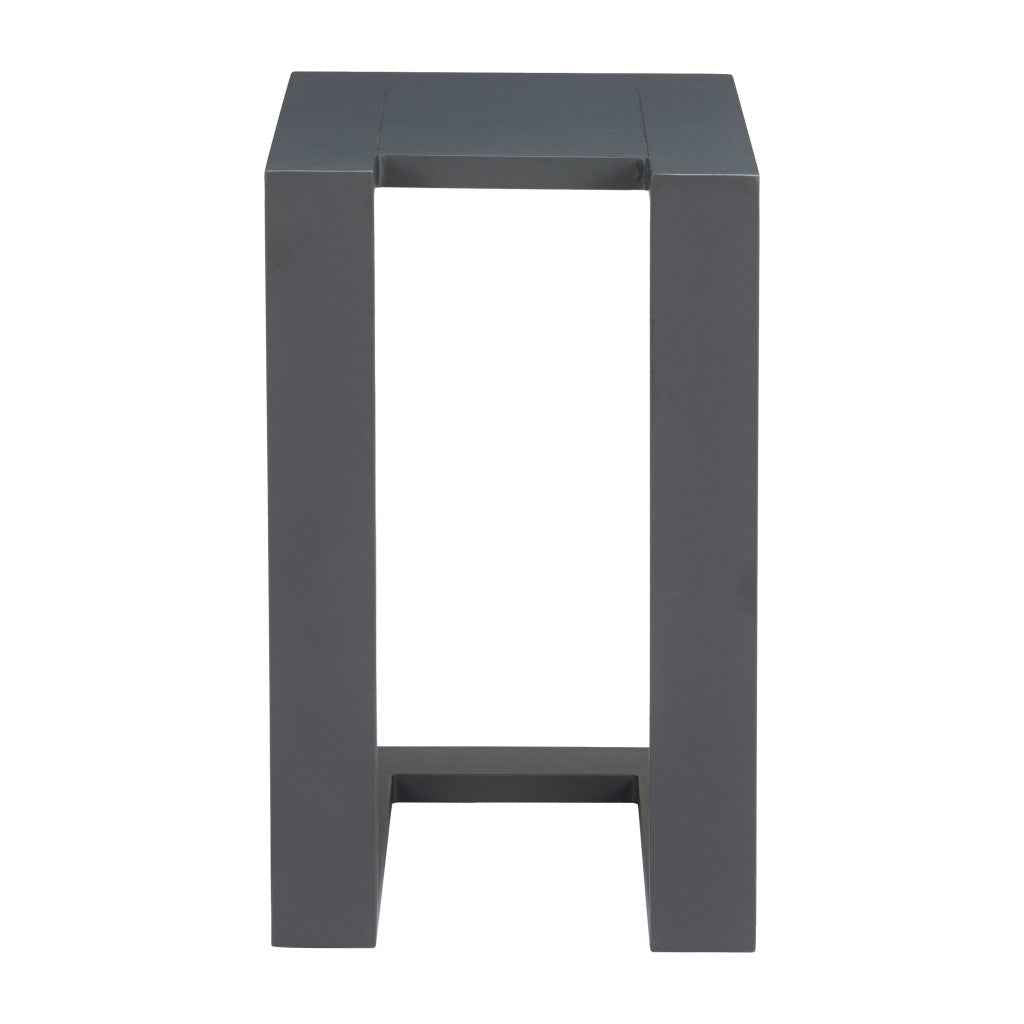 24" Black Aluminum Pedestal End Table