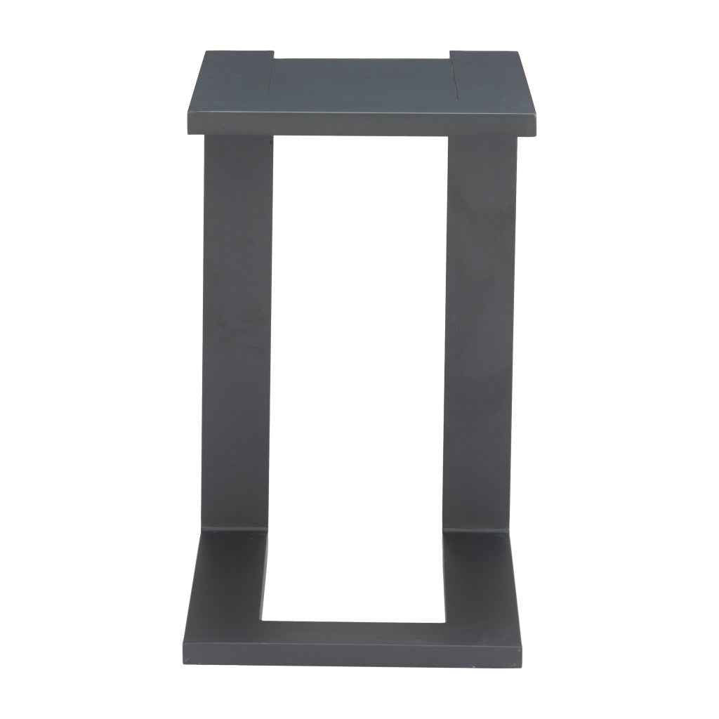 24" Black Aluminum Pedestal End Table