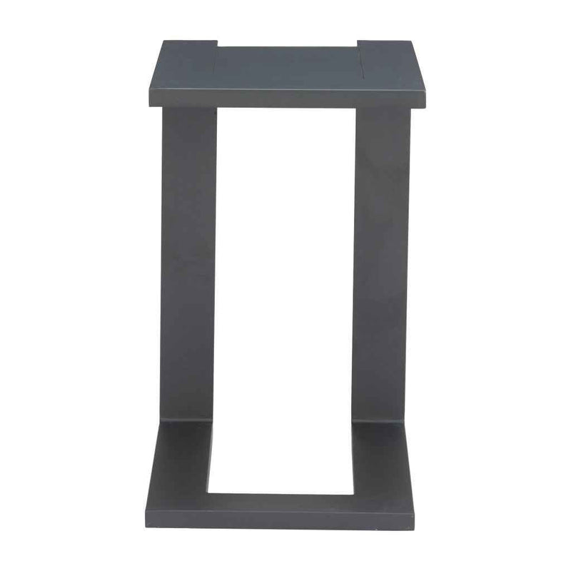 24" Black Aluminum Pedestal End Table