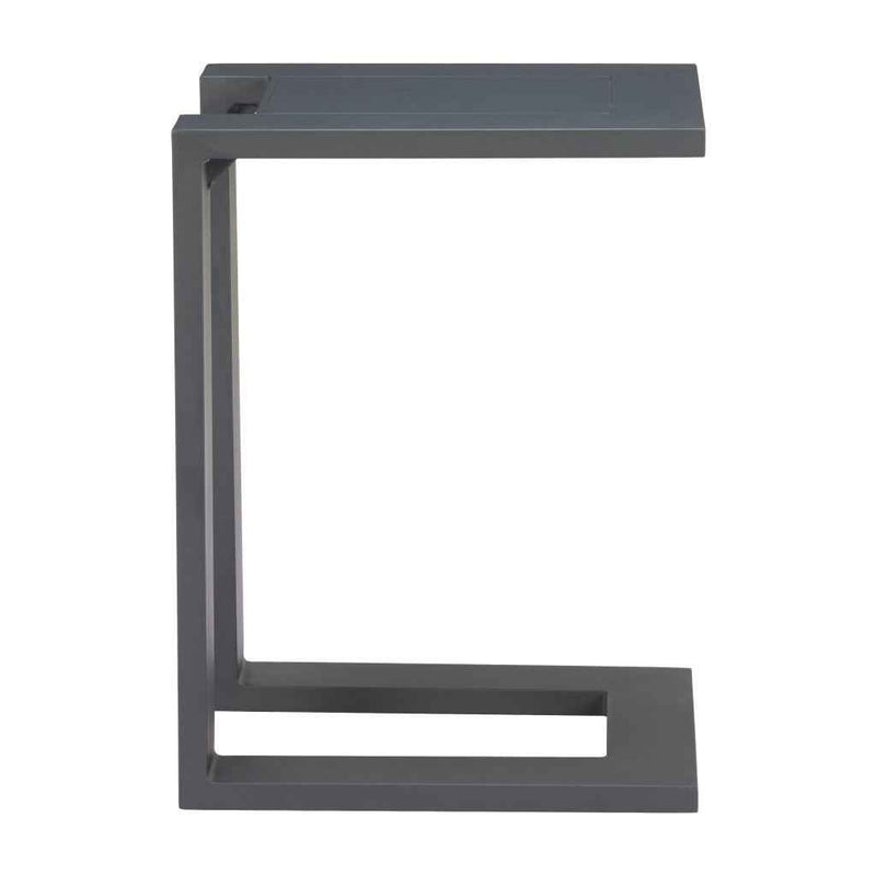 24" Black Aluminum Pedestal End Table