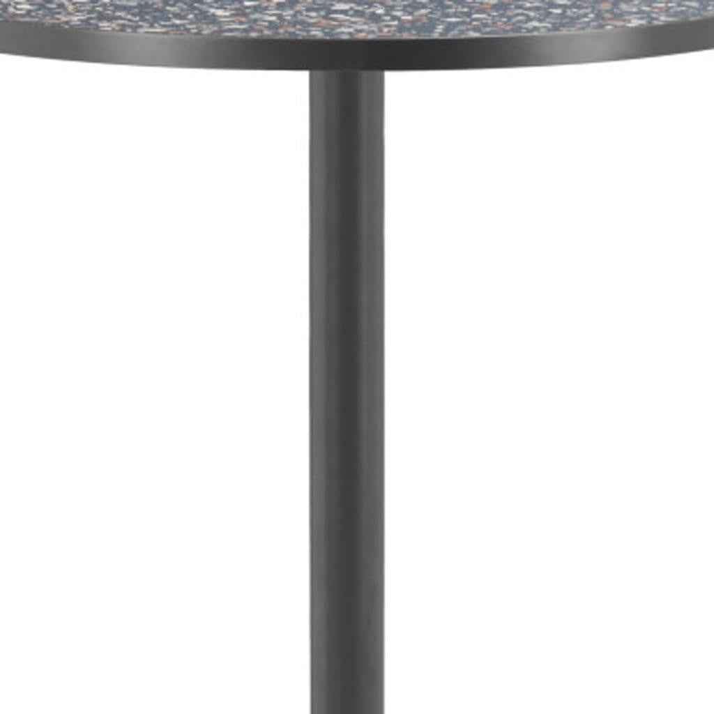 24" Black Wood Rounded Bar Table