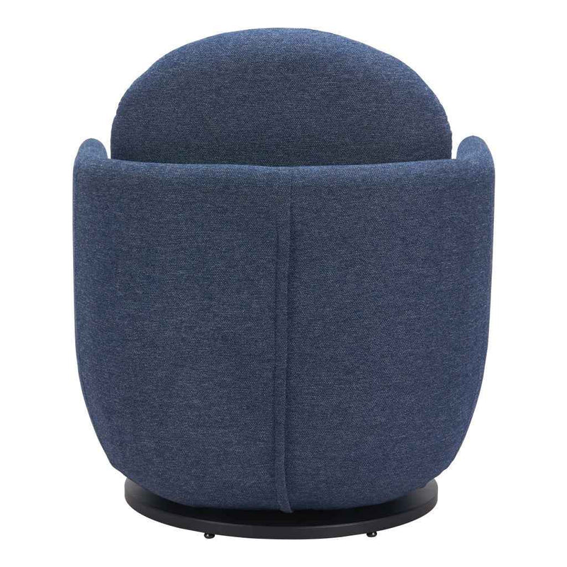29" Blue Upholstered Swivel Arm Chair