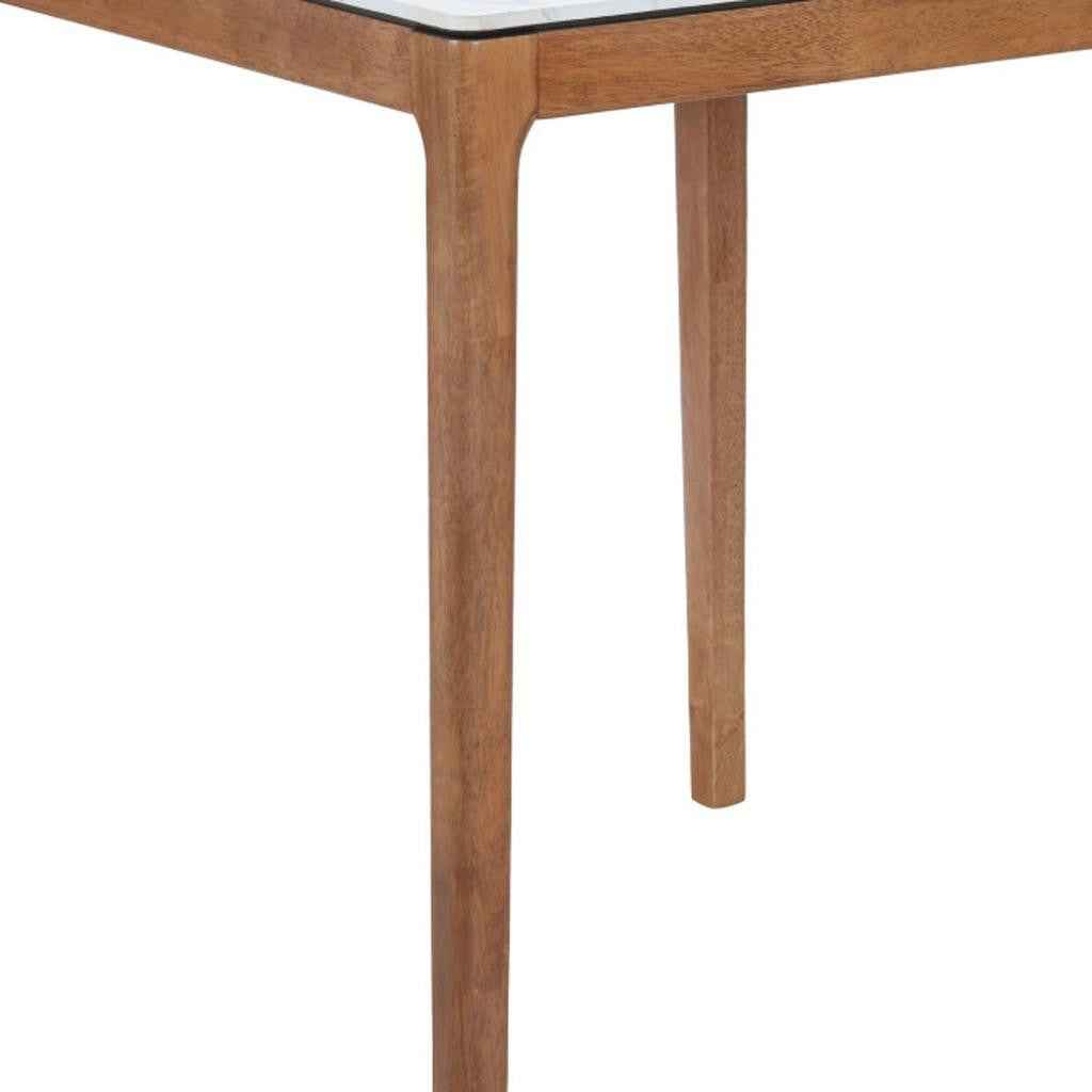 32" White Solid Wood Square Bar Table