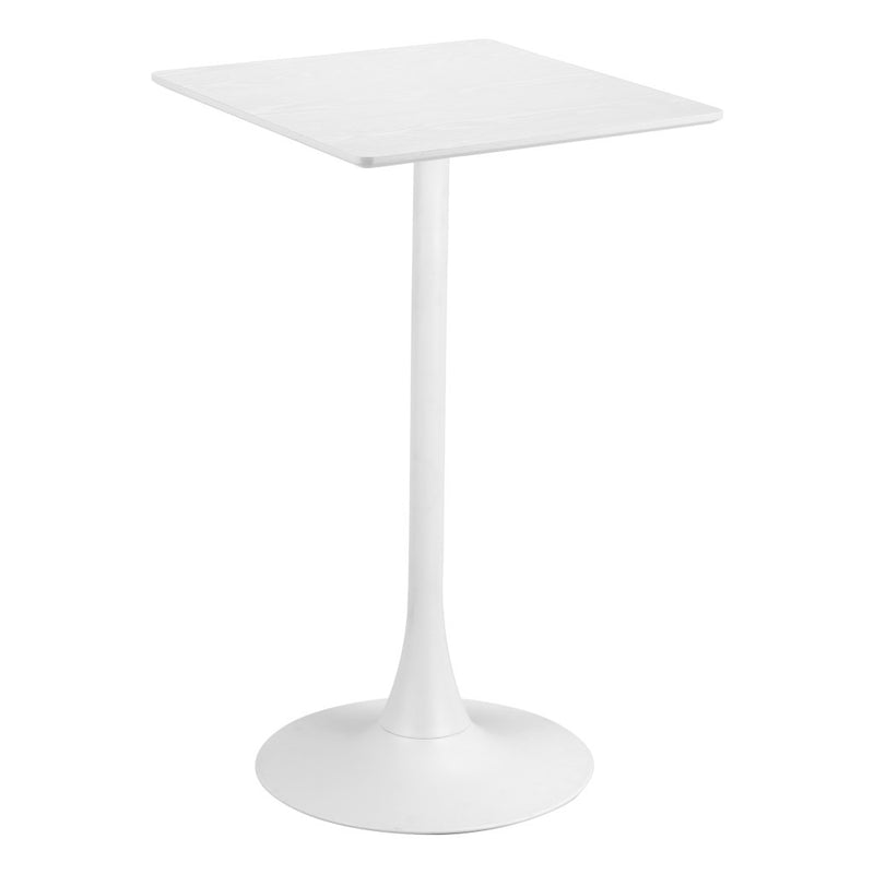 24" White Wood Square Bar Table - GreatEagleInc