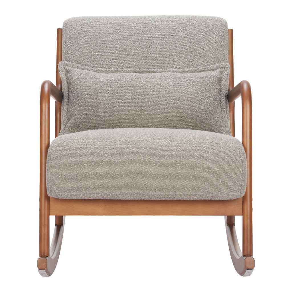 26" Gray Upholstered Arm Chair