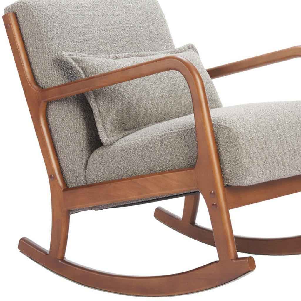 26" Gray Upholstered Arm Chair