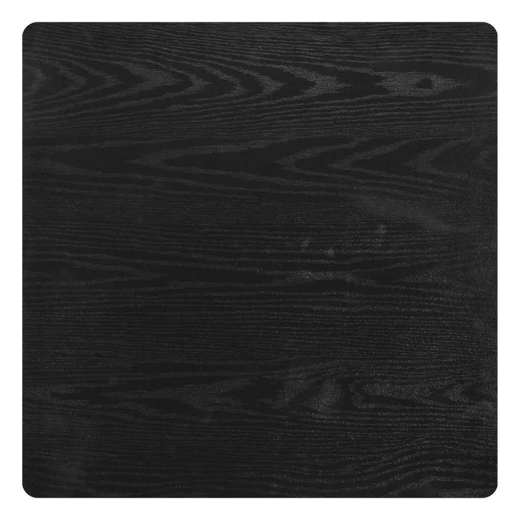 24" Black Wood Square Bar Table
