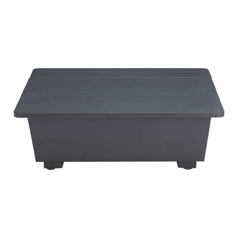 11" Black Aluminum Square Pedestal End Table
