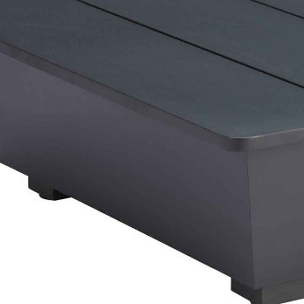 11" Black Aluminum Square Pedestal End Table