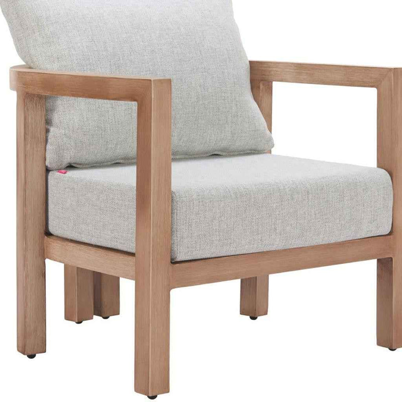 29" Gray Upholstered Arm Chair