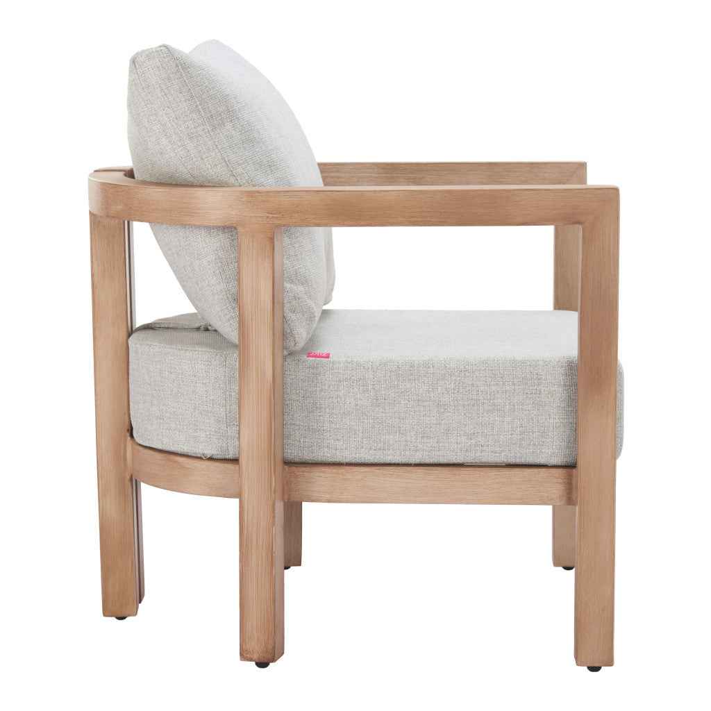 29" Gray Upholstered Arm Chair