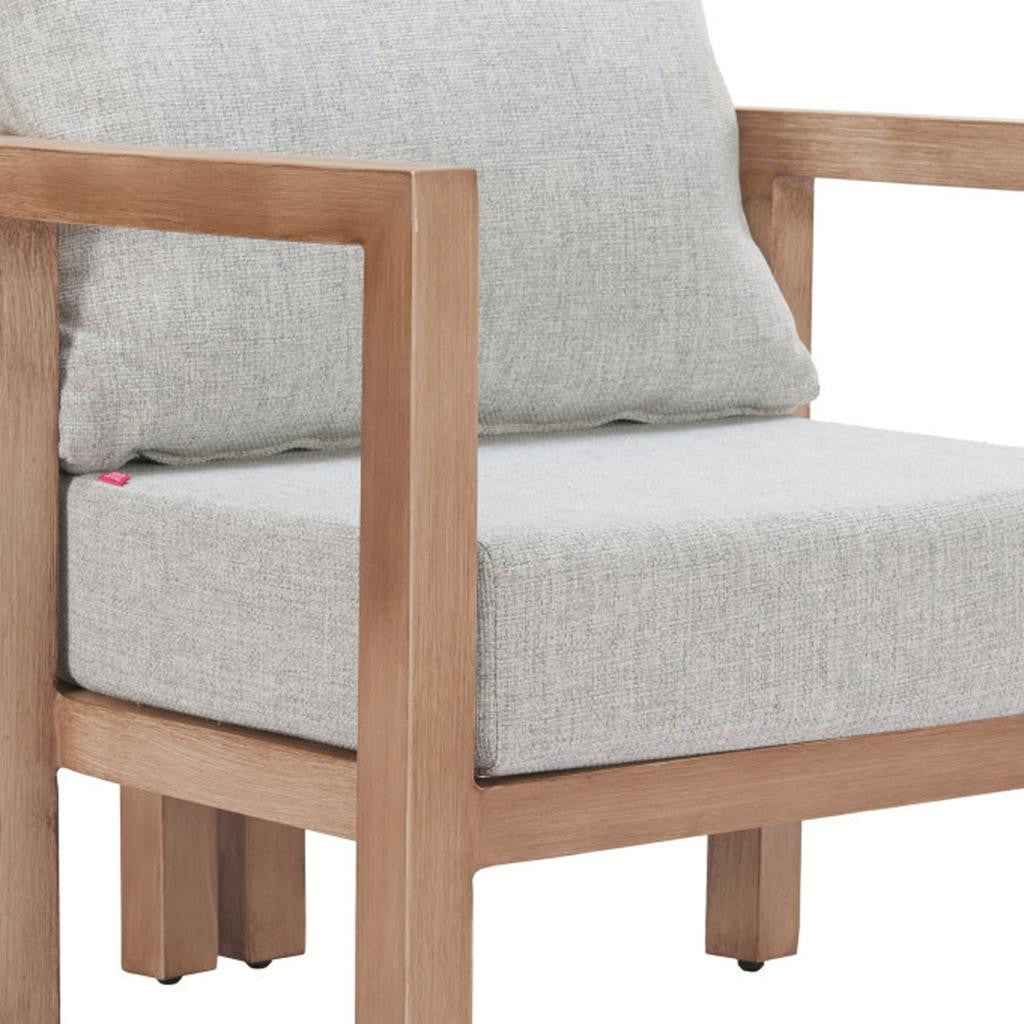 29" Gray Upholstered Arm Chair