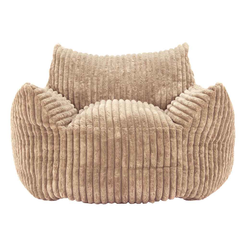 40" Beige Upholstered Arm Chair