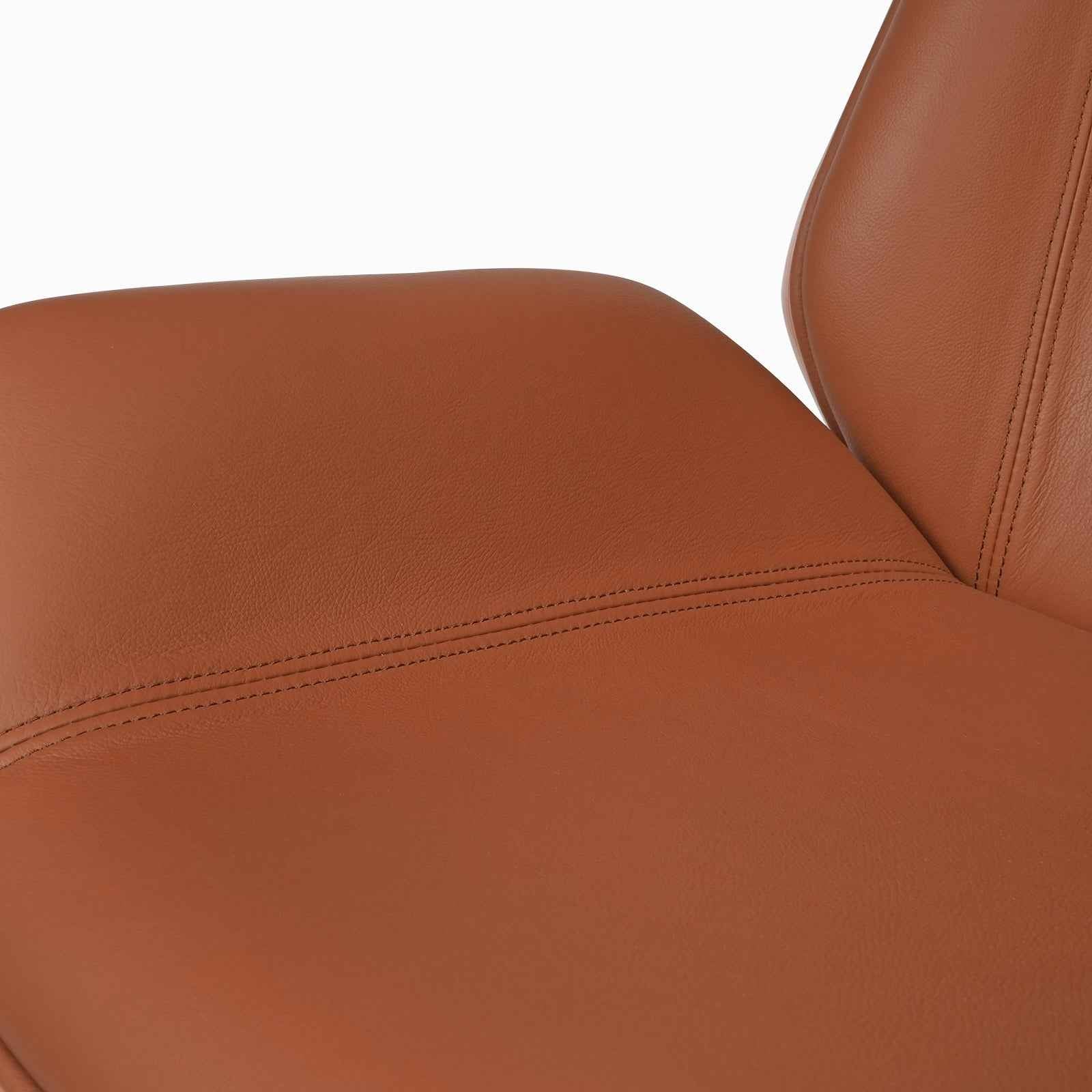 Brown Rosewood and Silver Adjustable Height Swivel Rolling Conference Office Chair