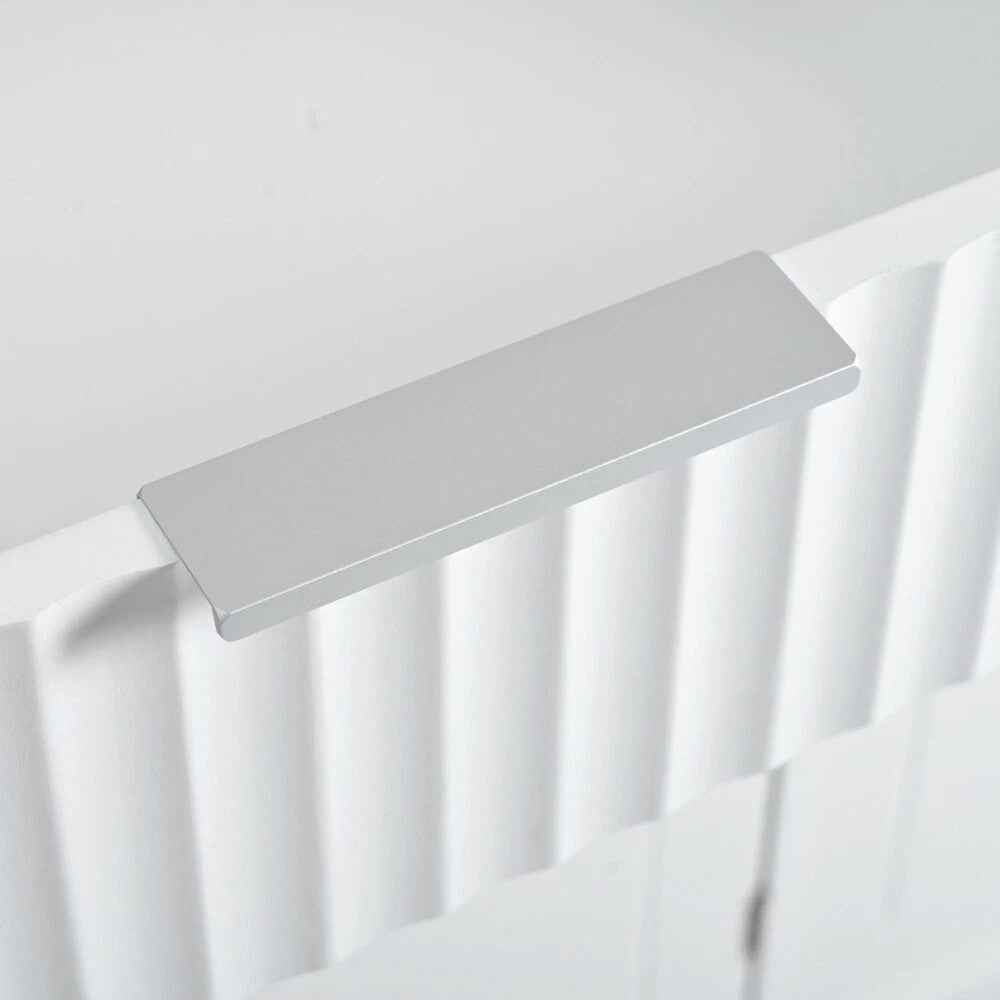 49" White Wood Rolling Kitchen Island With Storage