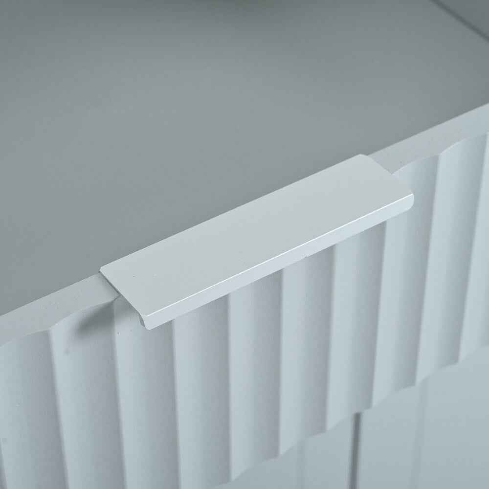 49" Light Blue Wood Rolling Kitchen Island With Storage