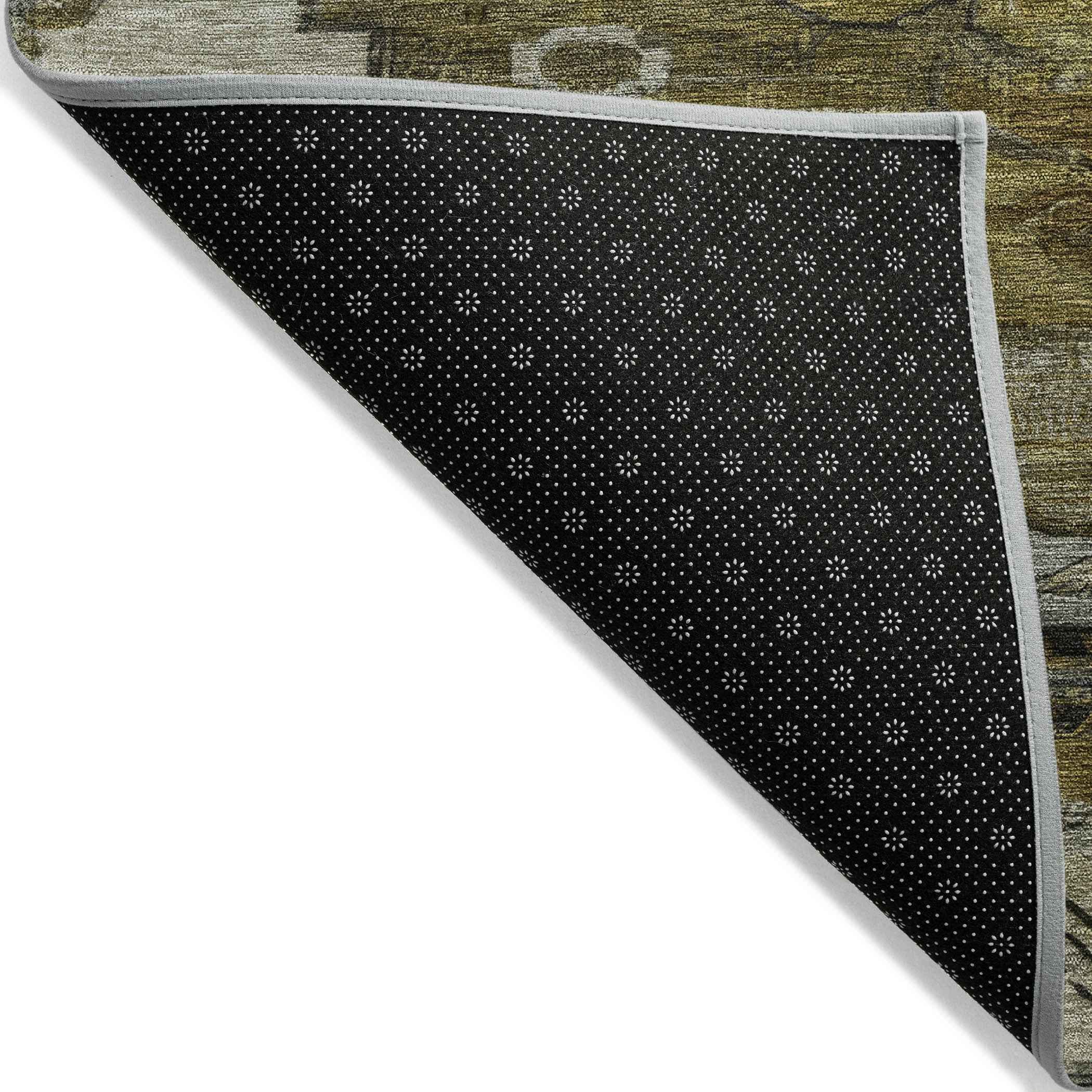 10' X 14' Brown Ivory And Gray Tribal Washable Indoor Outdoor Area Rug